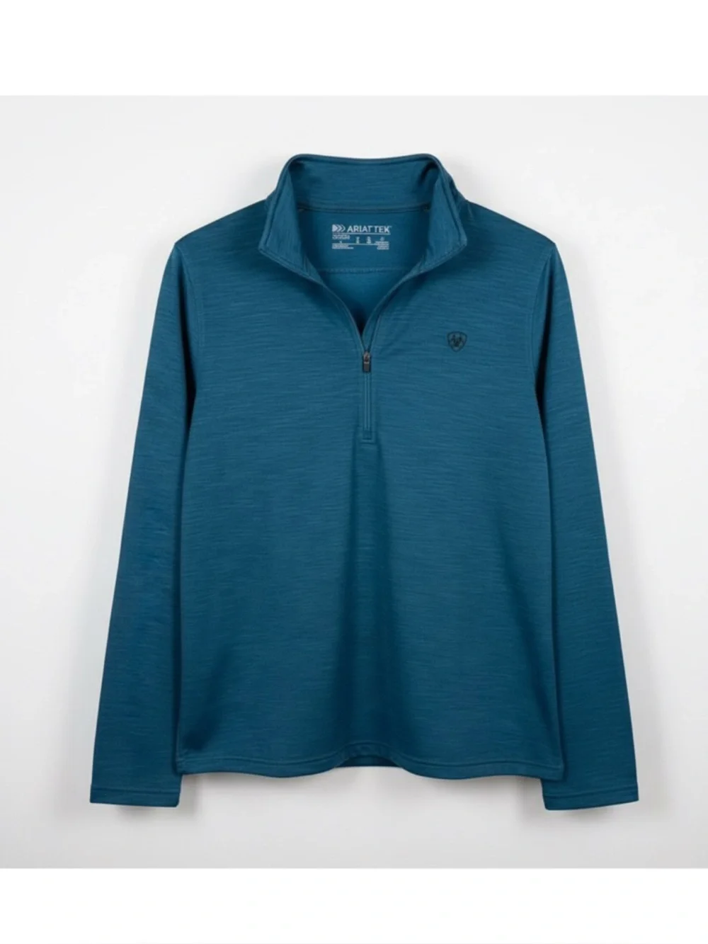 Ariat Women's Tek Team 1/2-Zip Teal Heather Sweatshirt Size Small